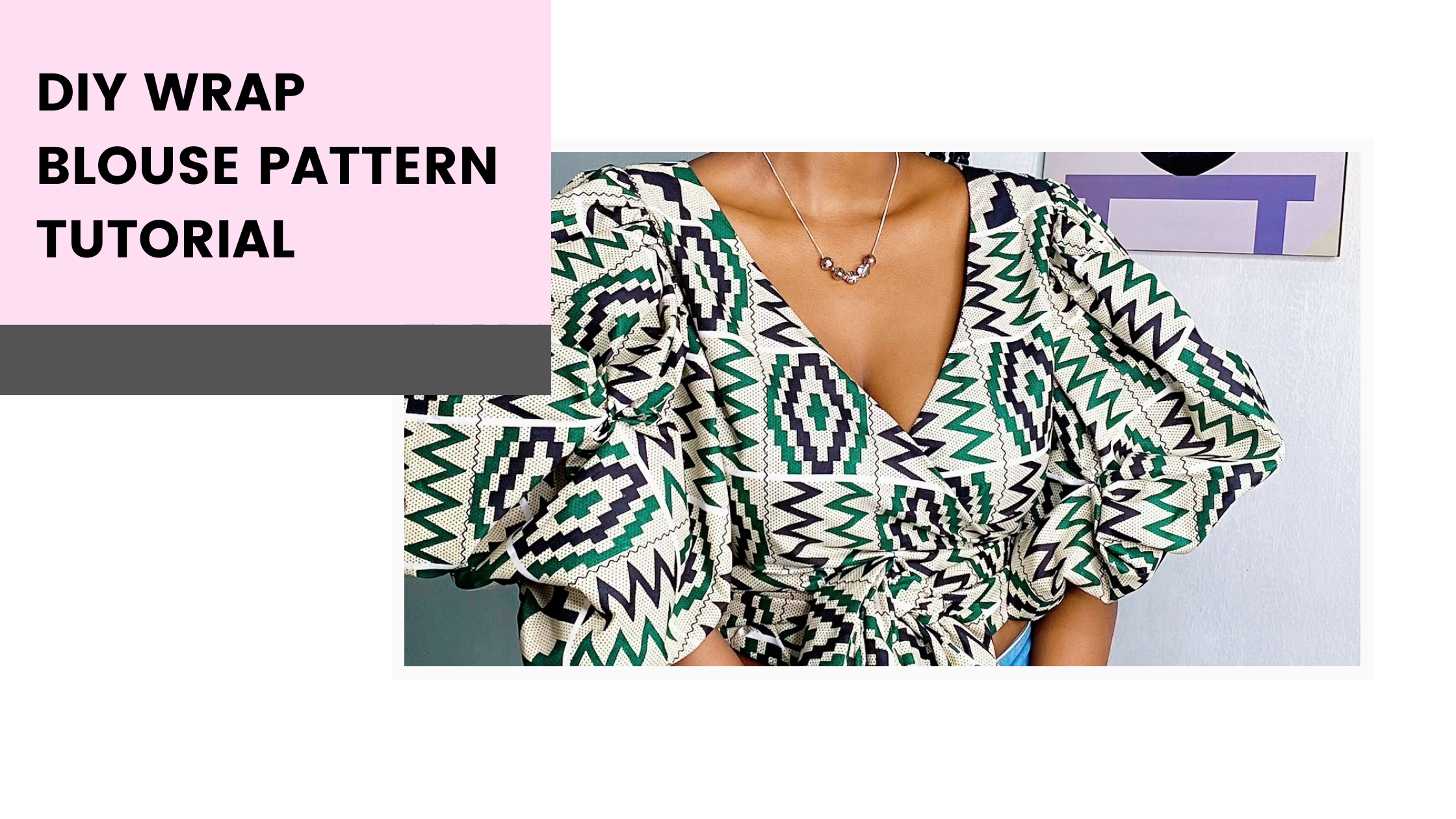 DIY How to sew a wrap Top  sewing tutorial with pattern 