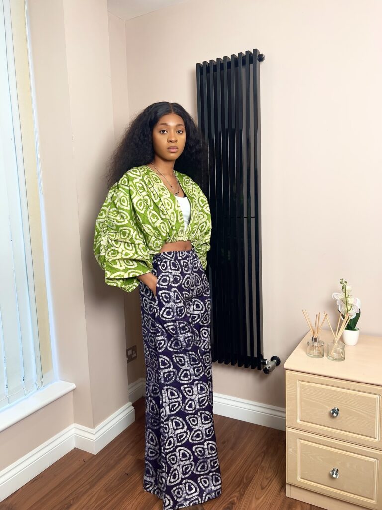 Two piece pants and top set