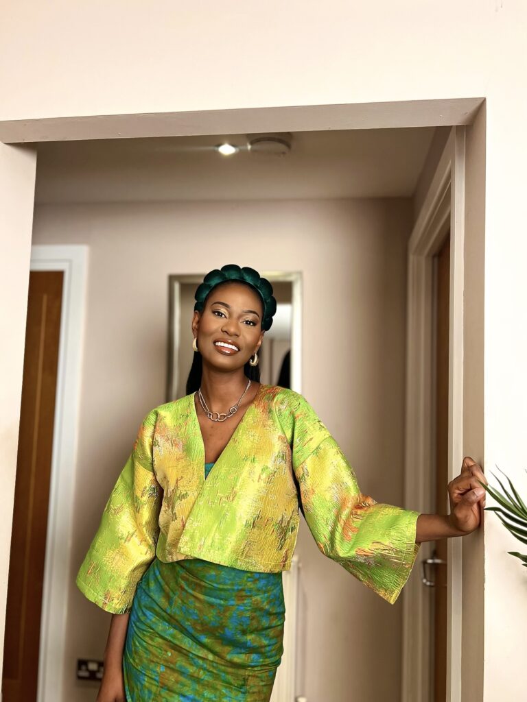 Two piece statement dress and jacket set