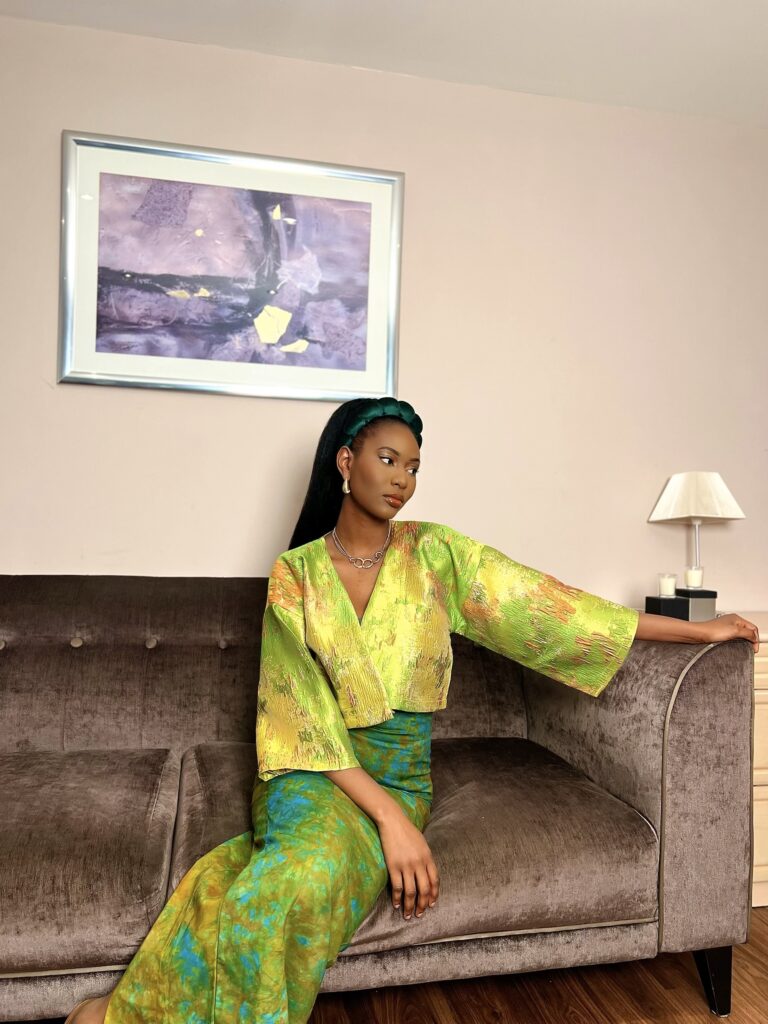 Two piece statement dress and jacket set